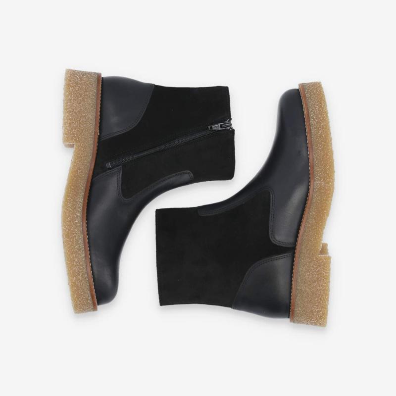 DORA BOOTS W - NAPPA/SUEDE -  NOIR